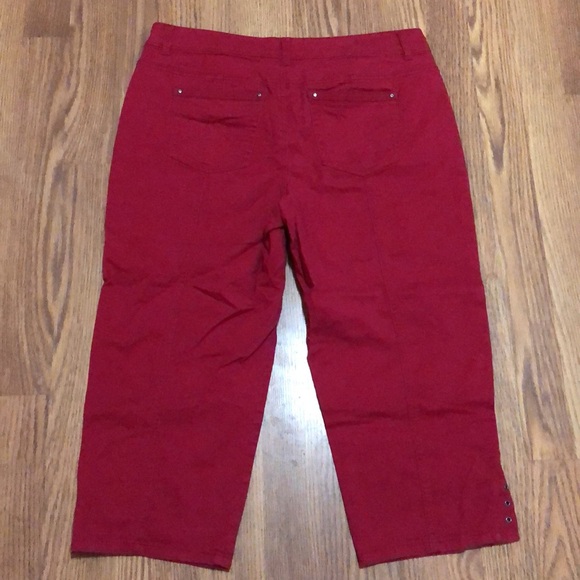 Style&co red capris size 10 - Picture 6 of 9